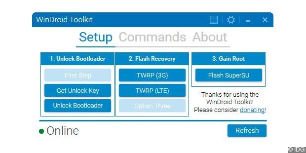 Unlock the boot loader first before installing the “TWRP” recovery solution.