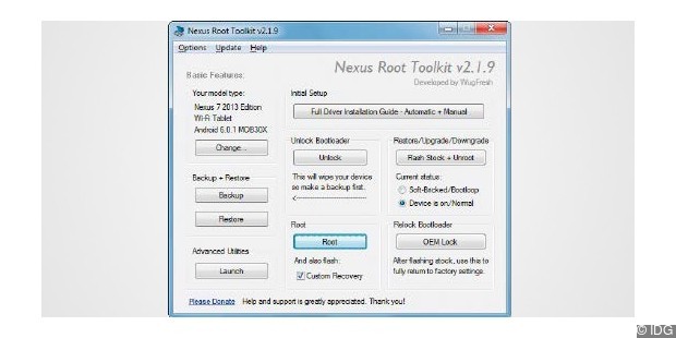 With the "Nexus Root Toolkit" you can secure your device, unlock the boot loader, root the device and install a recovery solution.