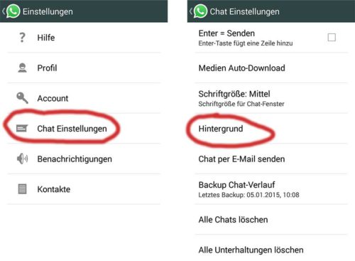 Customize the WhatsApp Messenger background