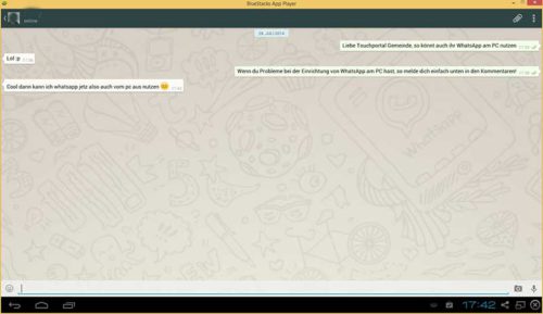 Now you can write on your PC with your friends using WhatsApp
