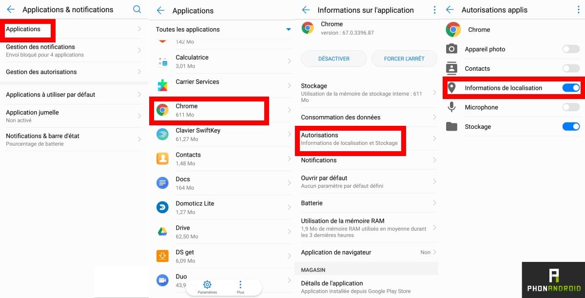 android disable location