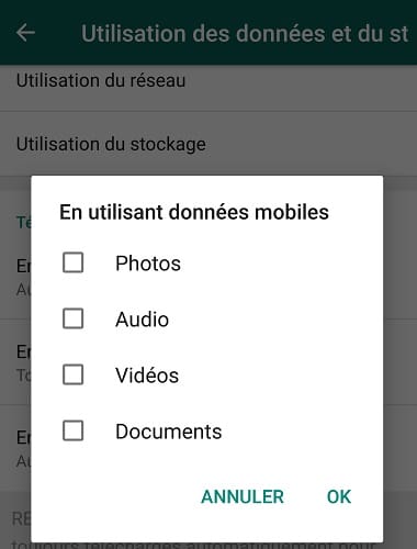 Disable automatic upload of photos in whatsapp