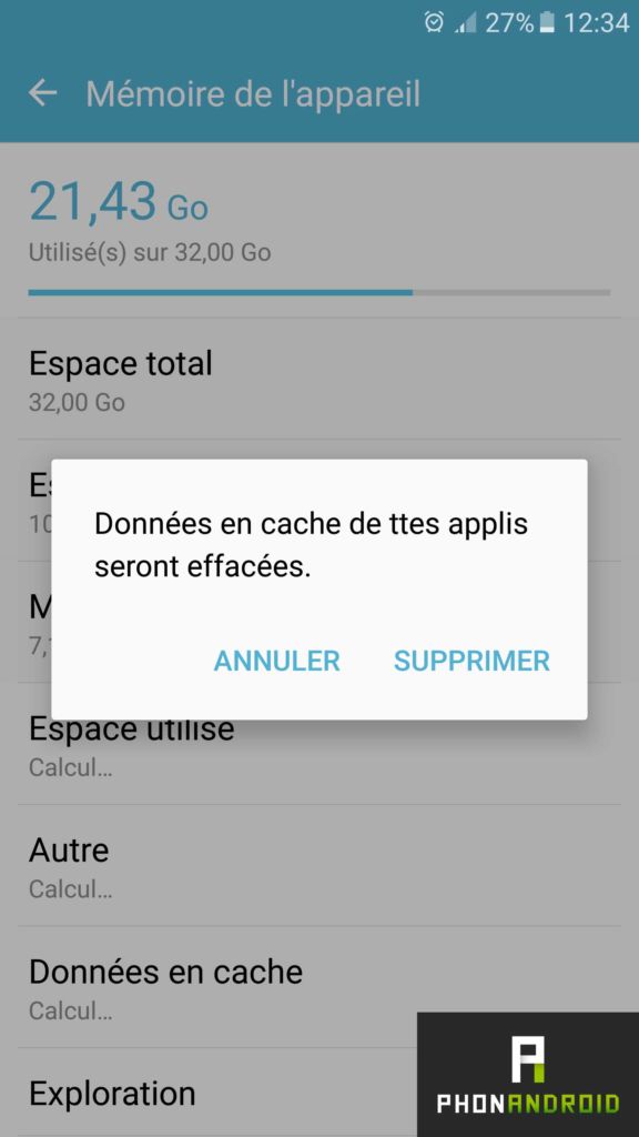 clean hidden cache android