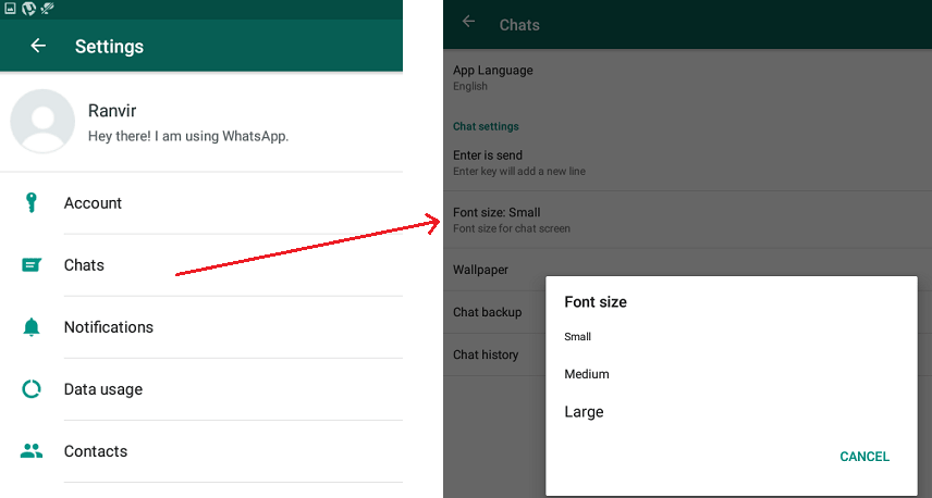 How To Increase Font Size In Whatsapp