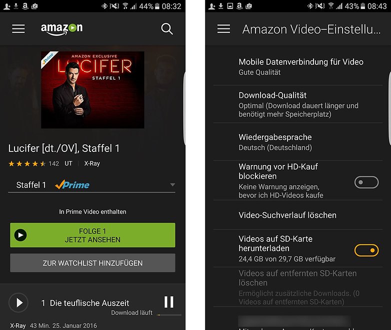 Amazon Prime Video Offline microSd