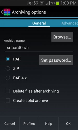 Compress RAR Winrar android