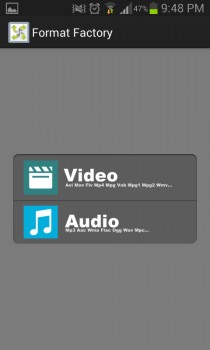 Convert audio or video format factory