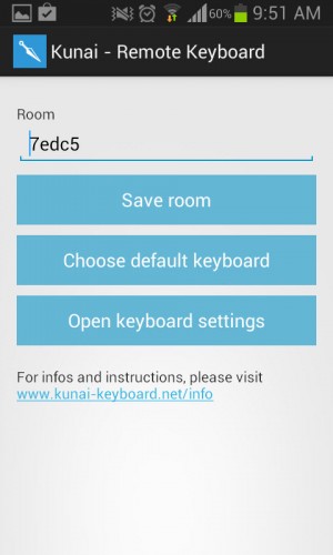 Kunai keyboard settings