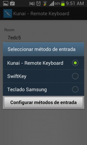 Kunai remote keyboard default android