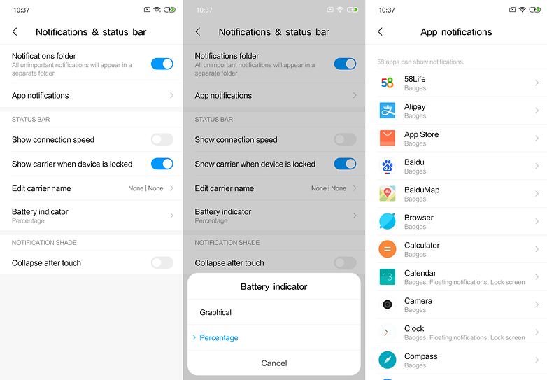 MIUI10 statusable