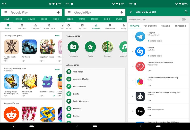 Play store wear os apps