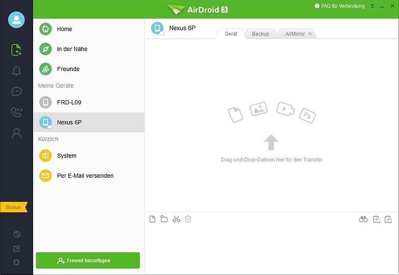 airdroid device backup de