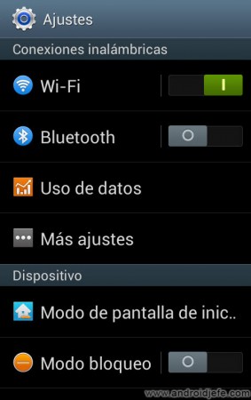 android settings samsung android4.1.2