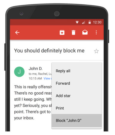 block delete Gmail android subscription