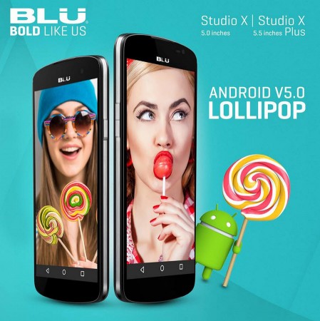 Android Lollipop 5.0 for BLU Studio X and Studio X Plus. Source: BLU Products Facebook