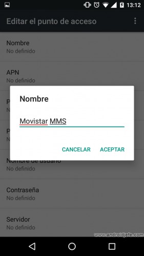 configure mms android manual