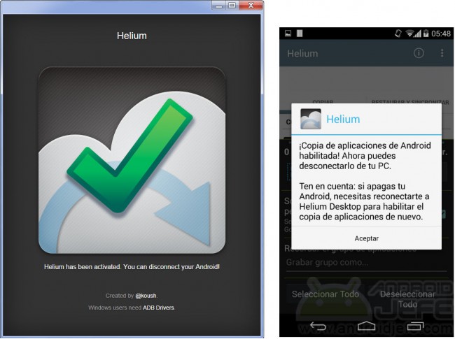 backup apps and games helium pc android activated