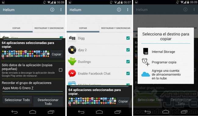 backup android helium applications