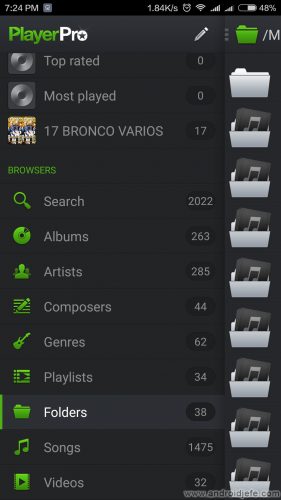 create playlists djay 2 playerpro folders