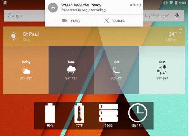 start recording lollipop 5.0 screen