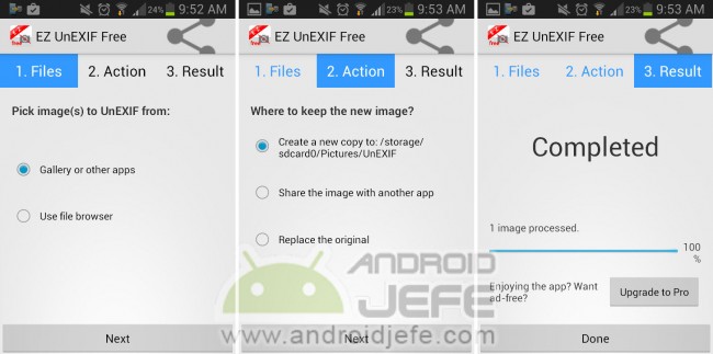 ez unexif remove exif android photos