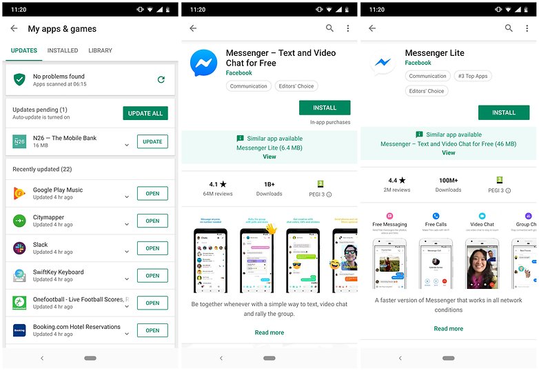 facebook messenger play store