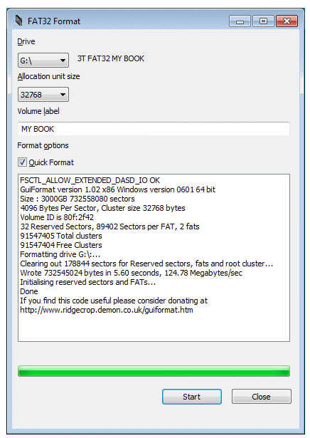Fat32Format program