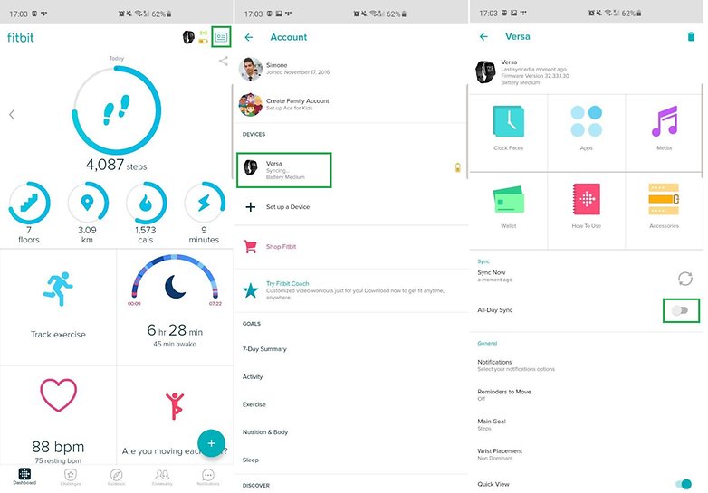 fitbit sync 3