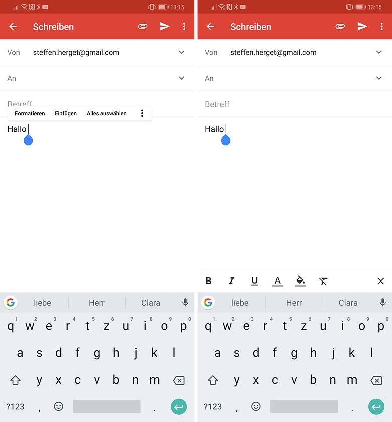 gmail format android