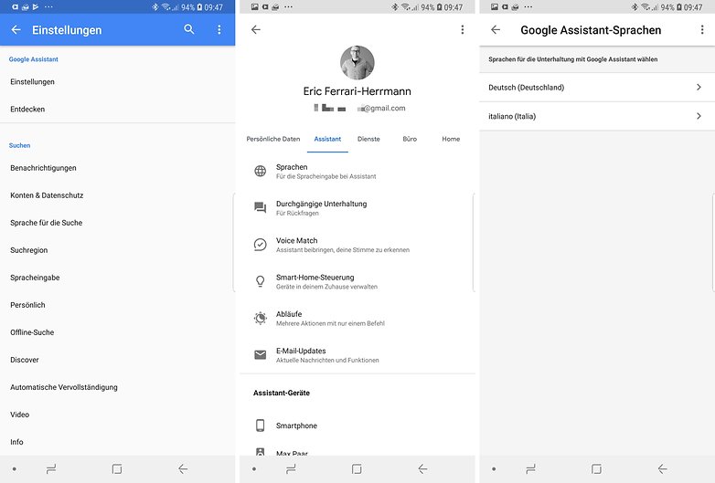 google assistant bilingual setting de 2018