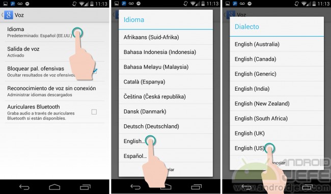 enable ok google motorola moto g language