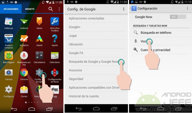 enable ok google now moto g confi gogle