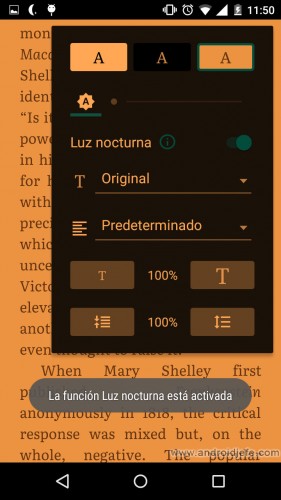 night light on google play books