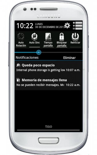 message memory full android