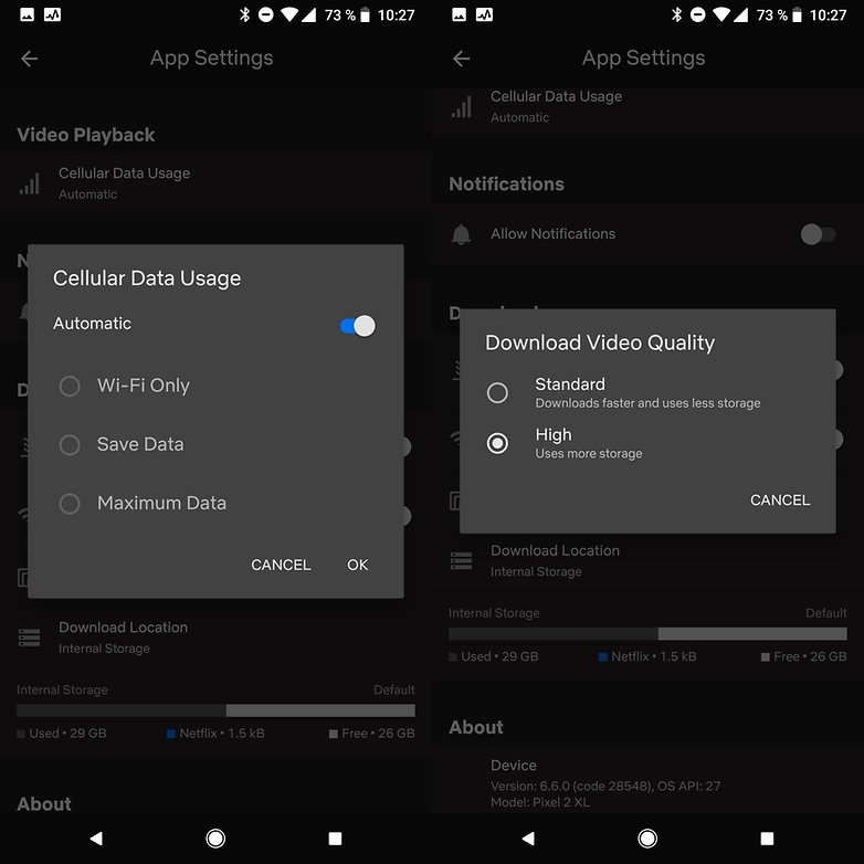 netflix data usage