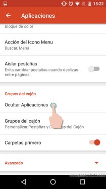hide android apps nova menu hide