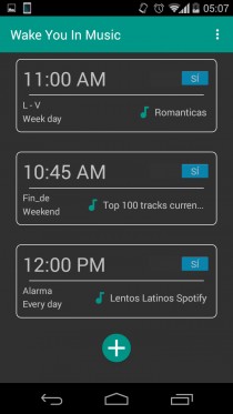 playlists spotify alarm app