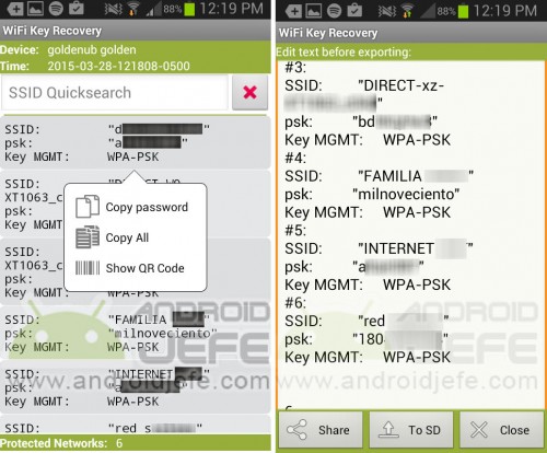 Wifi Key Recovery on Samsung Galaxy S3 mini rooted