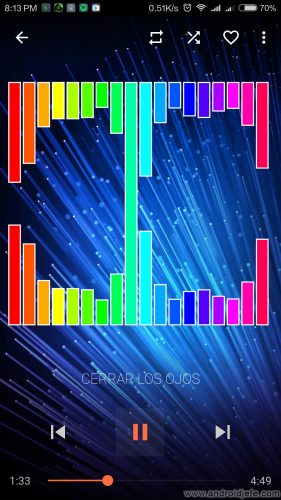 player music spectrum bars audiovisual