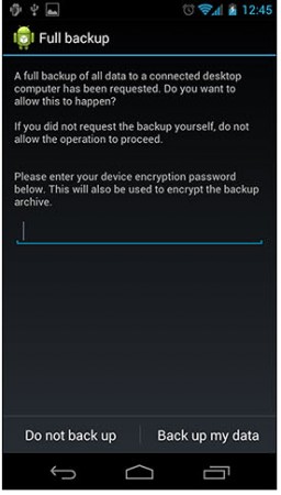 android backup from pc create backup