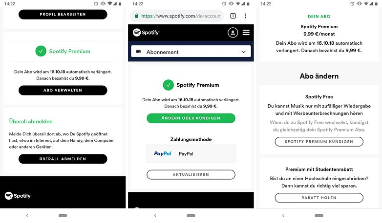 how to cancel spotify premium on iphone xr on app