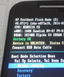 tricks with the buttons of an android cell fastboot download