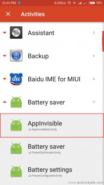 xiaomi disable invisible app