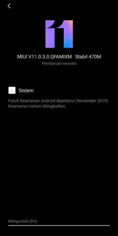 Xiaomi Mi Security Update November 9