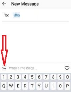 Send a message from your Instagram account