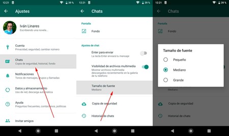 Change Font Size Whatsapp Android