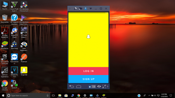 bluestacks snapchat not working