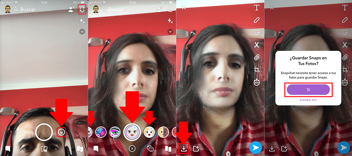 change your face to that of a man with the mobile thanks to Snapchat for android or iPhone