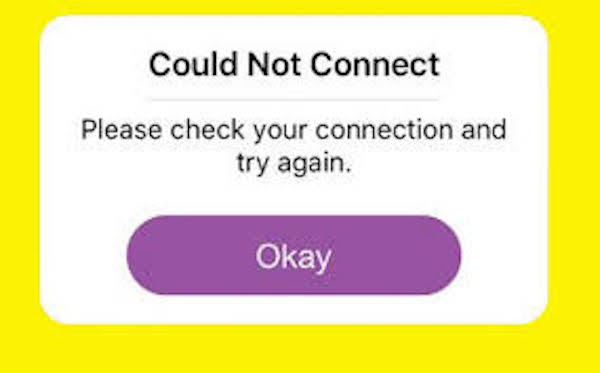 Snapchat won't connect