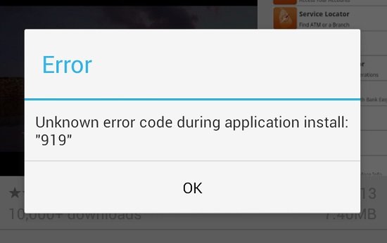 Meaning Google Play errors